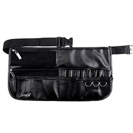 MSQ Makeup Brush Belt Apron Bag Case Multi Pocket Foldable Fanny Pack Cosmetic Brush Pouch Holder Organizer with Adjustable Artist Belt Strap Best for Artist/Fashion Stylist (Without Brush))