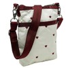LeSportsac 4007 Smartphone Shoulder Bag 3-Zip Crossbody, BERRY HEART EMB