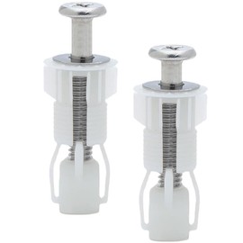Set of 2 Toilet Seat Attachment, Toilet Seat Replacement Parts, Expansion Screw for Toilet Seat Attachment, Toilet Mounting Set, Toilet Seat Fixed Screw, for Toilet Lid, Nylon Material (Style 2)