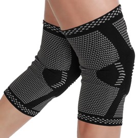 Astorn Knee Brace with Patella Gel Pad & Side Stabilizers for Meniscus Knee Pain Ideal for Running, Training, Arthritis, Joint Recovery, Men & Women, Set of 2 (M)