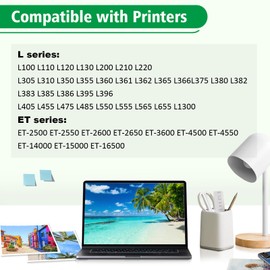 FANSHENG 664 Ink Compatible with Epson 664 ink refill bottles for EcoTank ET-14000 ET-2500 ET-2550 ET-2600 ET-2650 ET-3600 ET-4500 ET-4550 ET-15000 ET-16500 L100 L110 L200 L210 (5 Pack 2BK/C/M/Y)