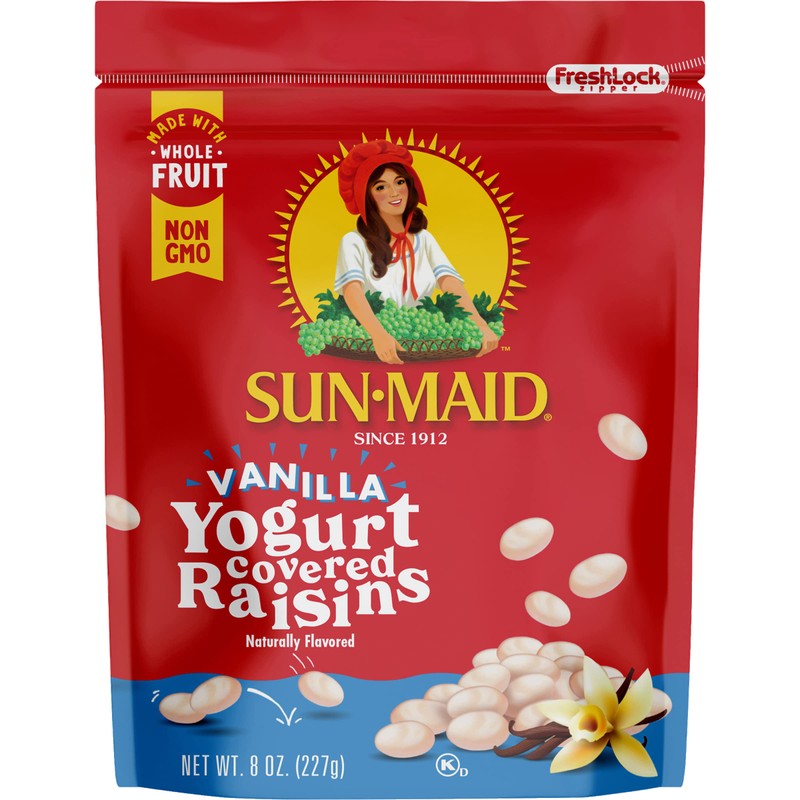 Sun Maid Vanilla Yogurt Raisins, 8-Ounce Bag (Pack of 6)