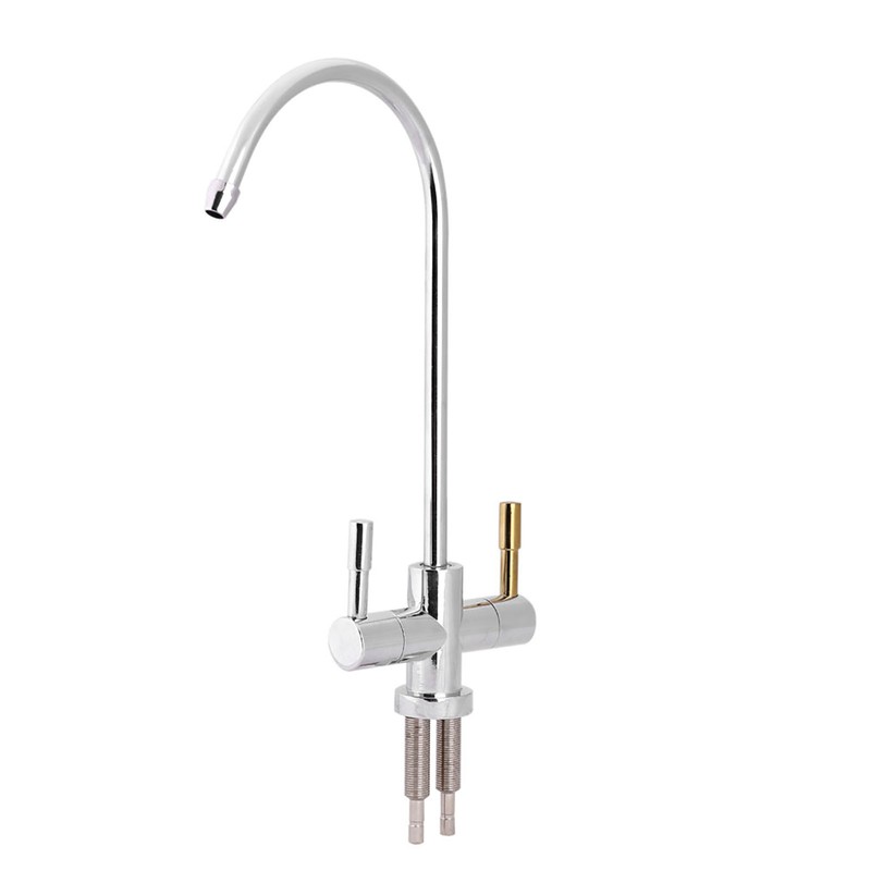 1/4'' Double Holes Sink Faucet Tap Chrome Reverse Osmosis RO