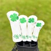 1pc/4pcs Four-leaf Clover Golf Club Head Cover - Durable, Waterproof