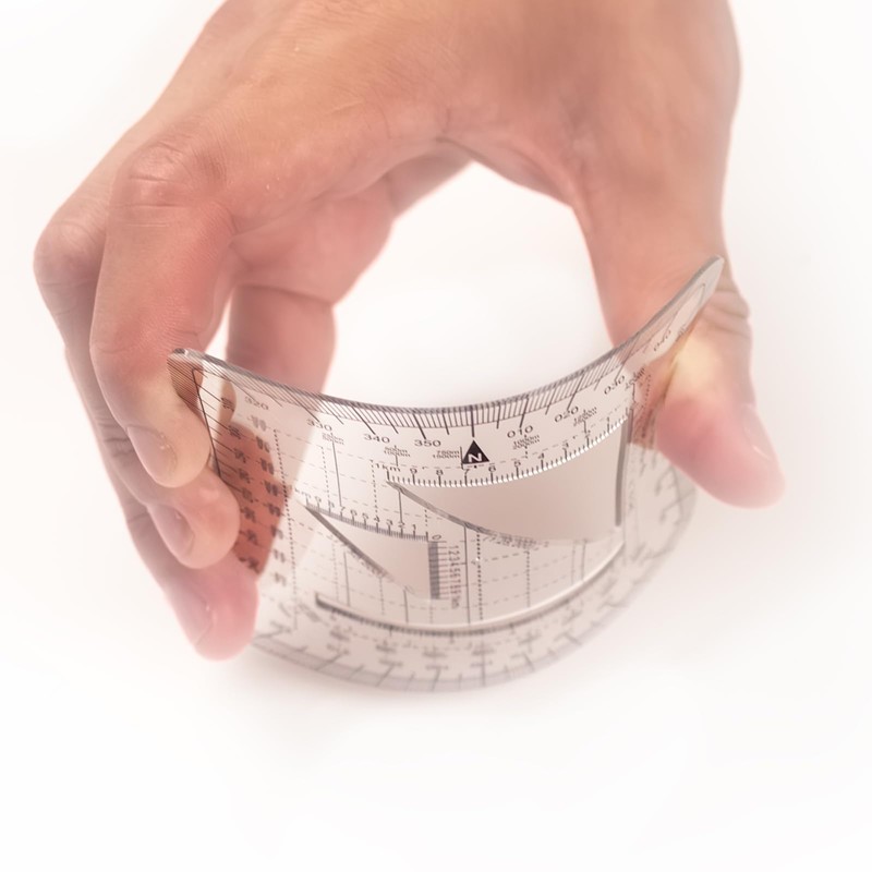 CYA Square Military Map Coordinate Scale Protractor Map for Land