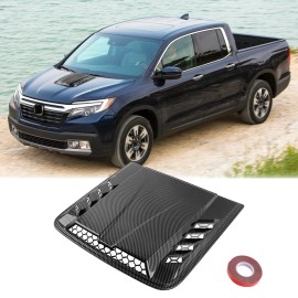 KEEPDSGN For Honda Ridgeline Carbon Air Flow Intake Bonnet Scoop Hood Covers Vent Guards