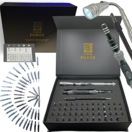 UNDER FORGE Precision Screwdriver with Magnetic Torch - Expertly Designed Fun Gadget, Useful Dad Birthday Gifts, Unique Gifts for Him, Practical Gifts for Husband or Boyfriend