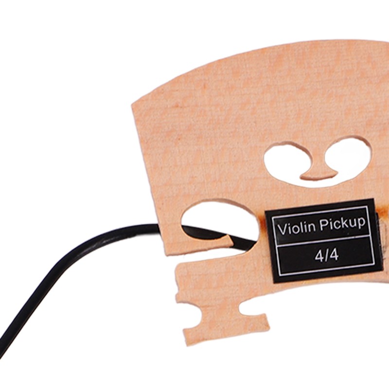 Wooden 4/4 Violin Bridge with Internally Mounted Piezo Pickup High