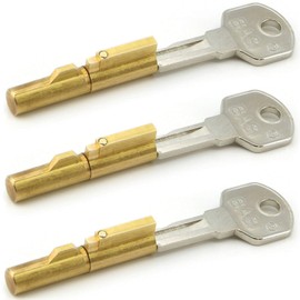 3 x BASI® Keyhole Locks for Deadlock Room Door Lock Cylinder Diameter 7 mm