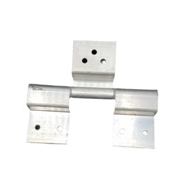 R and P Carriages Three Leaf Aluminum Door Hinge in Raw Finish Stainless Hinge Pin