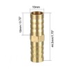 sourcing map 12mm Brass Barb Hose Fitting Straight Connector Coupler