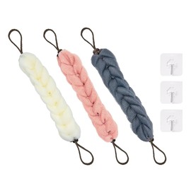 Kellegour 3 Stück Körper Badeschwamm,Mesh Seifschwamm,Zurück Badeknäuel,Duschschwamm,Dusche Zurück Scrubber,für Frauen und Männer zum Peeling und Zur Beruhigung Haut(Pink,Beige,Blau)