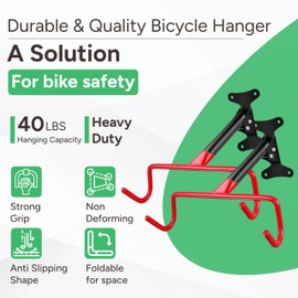 Etoolia 4 Pack Heavy Duty Garage Bike Storage and Utility Hooks-Bike Hooks for Garage Wall and Ceiling-Garage Hooks for Hanging Bicycle,Hose,Cords,and Garden Tools(4X Screw-in)