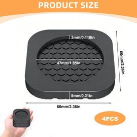 4 PCS Anti Vibration Pads for Washing Machine, Black Non Slip Rubber Feet
