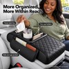 Auto Center Console Armrest Cushion With 2 Cup Holder PU