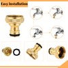 2Pcs Brass Hose tap Connector,3/4 inch Tap Connector for Garden