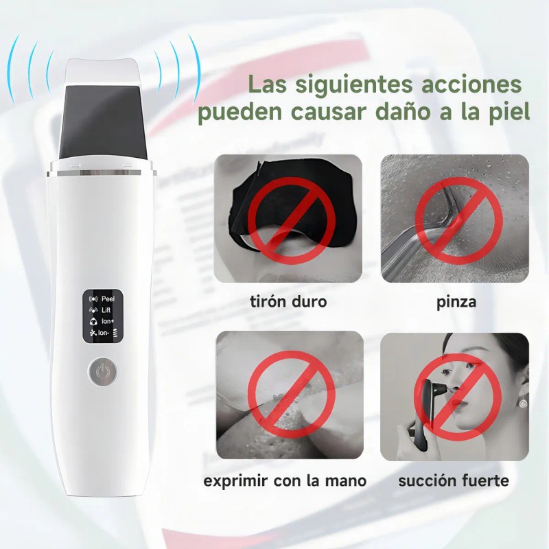 Máquina Portátil De Limpieza Profunda Ultrasónica De La Piel