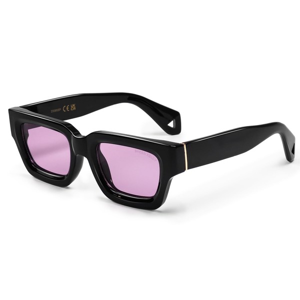 SHEEN KELLY Chunky Square Retro Sunglasses for Men Women Trendy