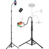 Phone Tripod, 86" Tall Tripod for iPhone with Flexible Gooseneck