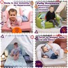 Delsit Kids 100% Cotton Loveseat Sofa, Hot Air Balloons, 30"W