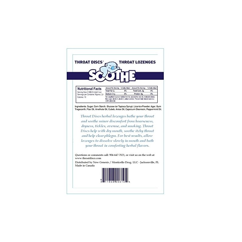 Throat Discs Throat Lozenges Original Formula 46 Lozenges (Value Pack