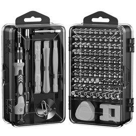 Juego de Desarmadores de Precisión 115 en 1,Destornilladores de Precision Extraíble Profesional Magnética, para Smartphone, PC, Portátil,Juguetes Laptop, Gafas, Reloj, Destornillador Gafas(Gris)
