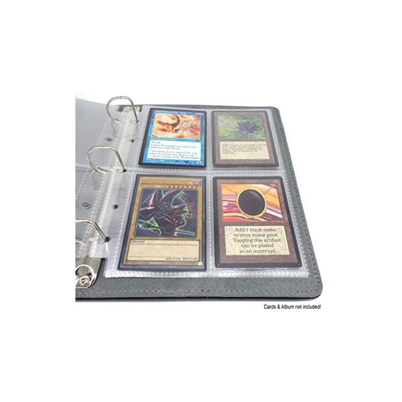 docsmagic.de 25 4-Pocket Mini Album Toploading Pages Clear Standard Size