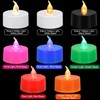 KOABY 12 Pack Green Light Non-Flickering Flameless Tea Lights, Green
