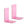 2PCS Acrylic Bookends, 10x10x13CM Clear Acrylic Book Stand, Desktop Book