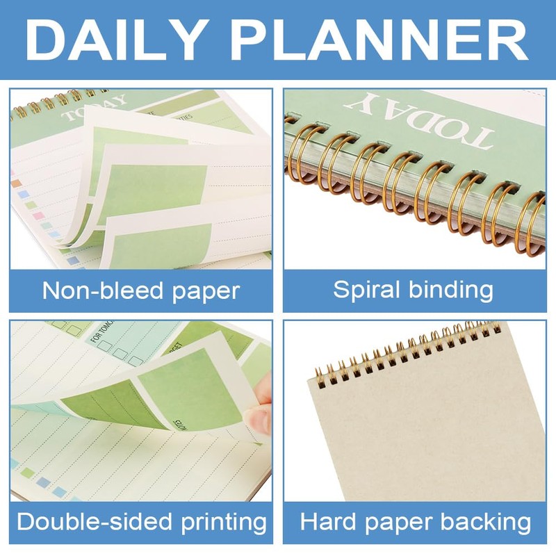 OFFCUP 2 Pack To Do List Notebook, Undated Daily Planner