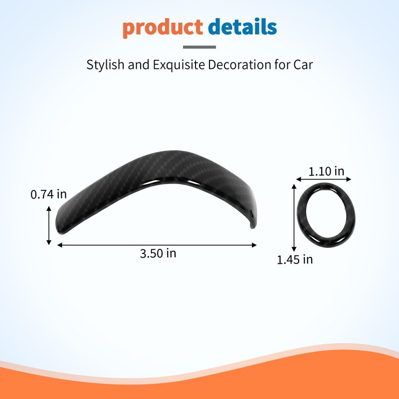 JeCar Carbon Fiber Shifter Knob Cover Trim Interior Accessories for