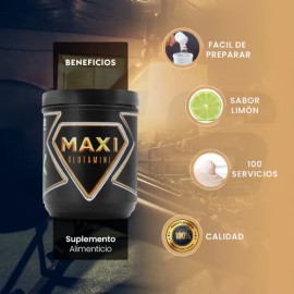 Glutamina Suplemento 500g Maxi Protein 100servicios En Polvo                                                                                          
