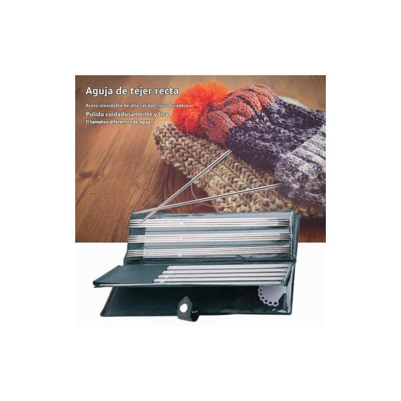 Garosa 44pcs Agujas de Tejer de Doble Punta Suéter Agujas