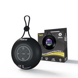 LEICKE DJ Roxxx Shower II Tragbarer Bluetooth Mini-Lautsprecher mit Handschlaufe, 5W LED-Licht & USB-C - Kraftvoller Sound für Dusche, Drinnen, Draußen, Wandern und Reisen