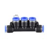 sourcing map Plastic Inline Manifold Union Push to Connect Tube