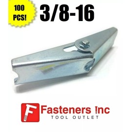 Brighton (100) 3/8-16 Toggle Wing Nut Zinc Plated - Spring Loaded Hollow Wall Anchor