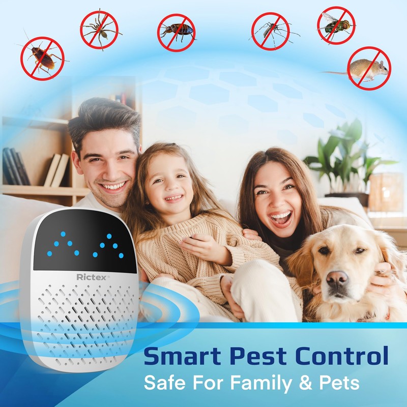 Advanced AI Ultrasonic Pest Repeller: Indoor Ultrasonic Repellent for Mouse,