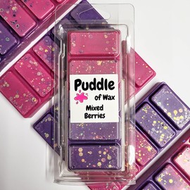 Puddle of Wax - Mixed Berries Soy Wax Melt Snap Bar - 50g - Fruity Scent - Vegan Friendly - Made in the UK