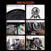 Faro Para Moto Universal + Carcasa Y Soporte De 7