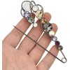 Retro Crystal Pearl Large Safety Pin Brooch Skirt Cardigan Hat