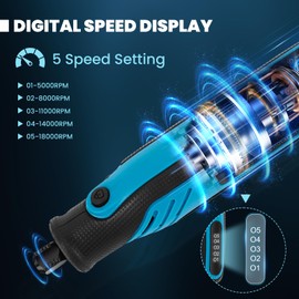 HARDELL Mini Cordless Rotary Tool, 4V Rotary Tool con 5 Speed Display with Type-C Charging, Power Rotary Tool with 86 Accessories for Sanding, Grinding, Engraving, Polishing, Drilling, Cutting, DIY