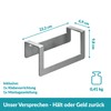WEISSENSTEIN Handtuchstange Klein - Edelstahl ohne Bohren 22cm - Handtuchhalter