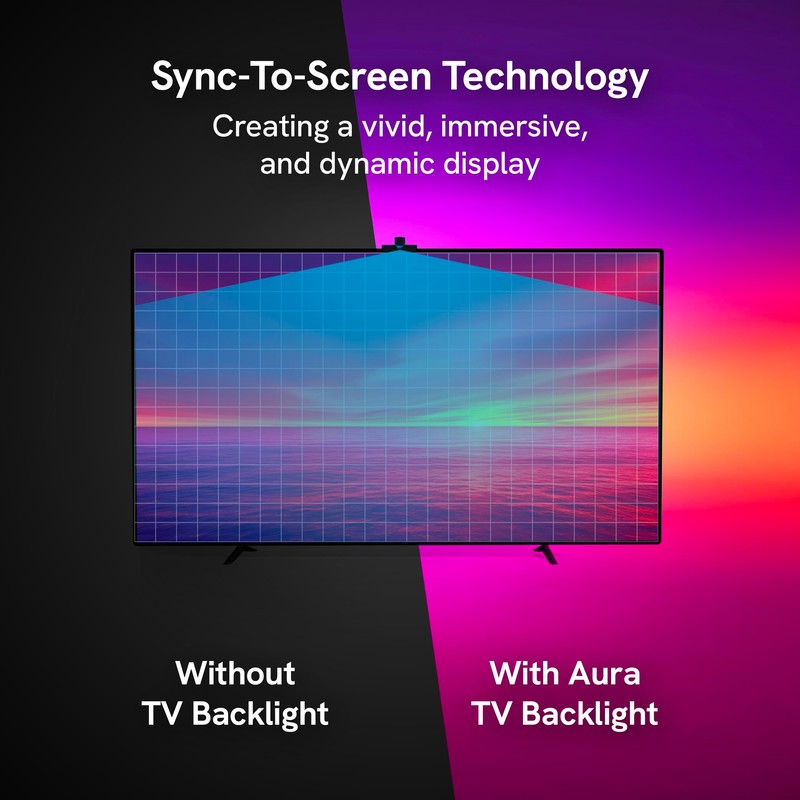 Aura Labs Smart TV Backlight Sync to Screen for 70-85