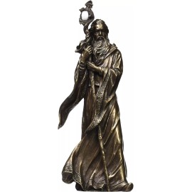 Home Decor 11.75 Inch Cold Cast Bronze Color Merlin Figurine Statue Home Decor