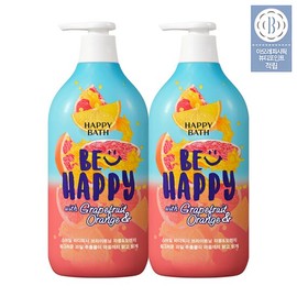Happy Bath Smile Body Wash 900g 2-pack (Option) - 03 Wellness Yuzu & Lime 900G 2 Packs / 해피바스 스마일 바디워시 900G 2입 (옵션) - 03 웰니스 유자앤라임 900G 2입