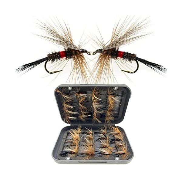 Qievcrme 24/127-Pieces Fly Fishing Files Kit #8-#16 Handmade Dry Wet