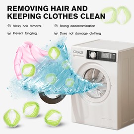 Pack of 12 Pet Hair Remover, Washing Machine, Reusable Lint Balls, Washing Machine, Cat Hair Remover, Washing Machine for Removing Pet Hair, Lint (Green)