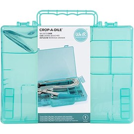 We R Memory Keepers Crop-A-DILE Big BITE CASE, color verde azulado 10 x 7.85 x 1.75 pulgadas