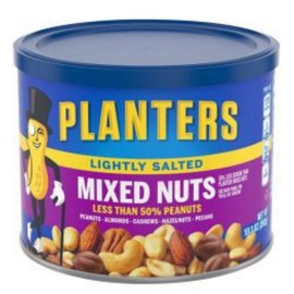 Planter's PLANTERS Roasted Unsalted Mixed Nuts, 10.3 oz Canister