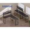 Pamray 60 Inch L Shaped Gaming Desk with Shelves and